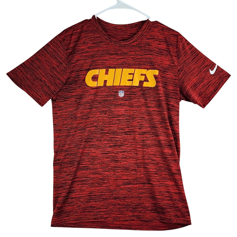 Kansas City Chiefs Nike NFL T-Shirt Mens M Red Space Dye Athletic Performance